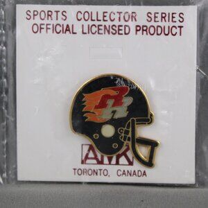 Ottawa Rough Riders Pin - Helmet with Flaming R logo - Inlaid Pin